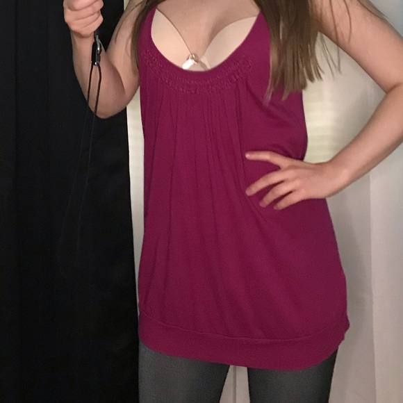 American Eagle Outfitters purple pink dressy tank top - Picture 3 of 8